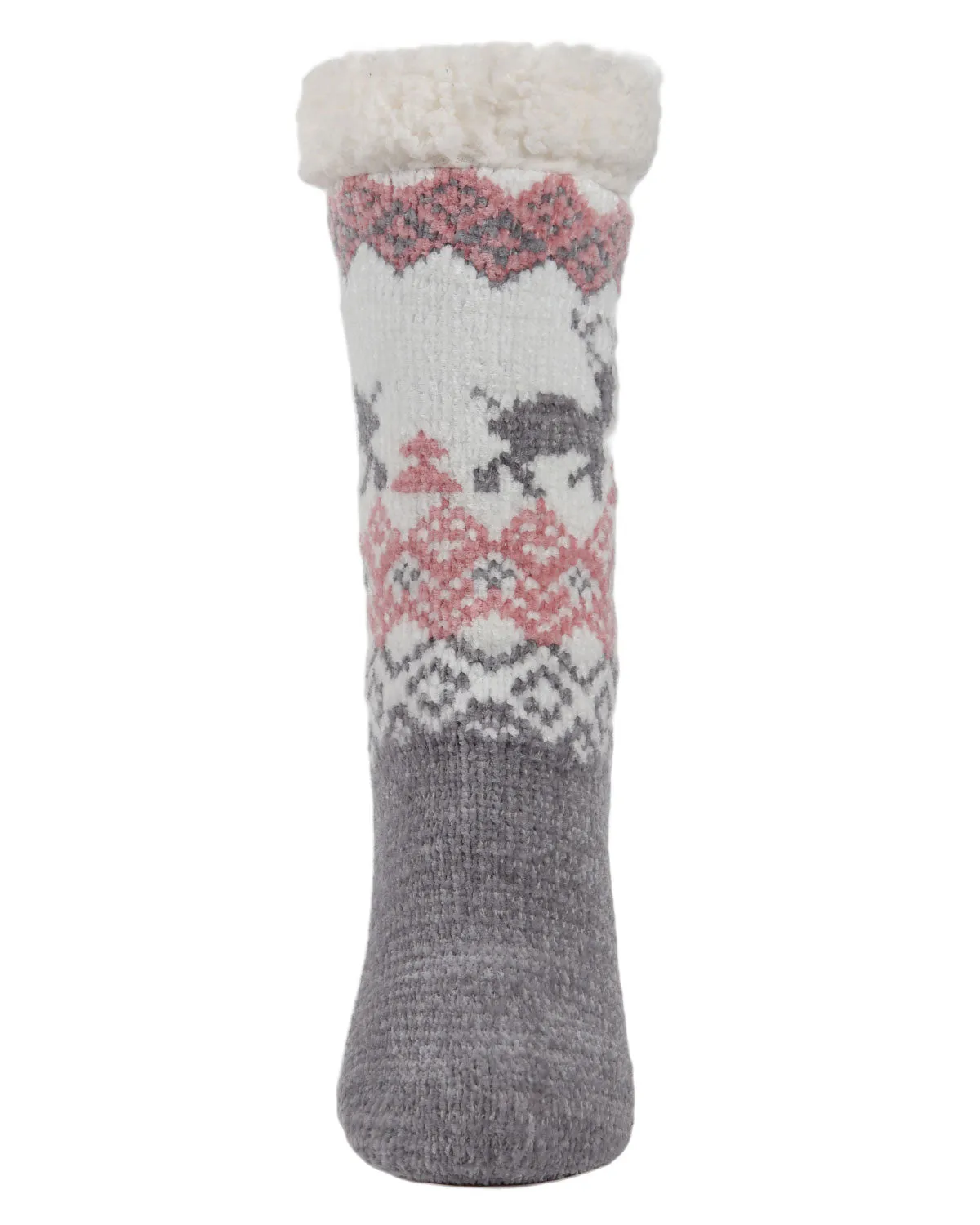 Women's Dear Deer Plush-Lined Slipper Socks