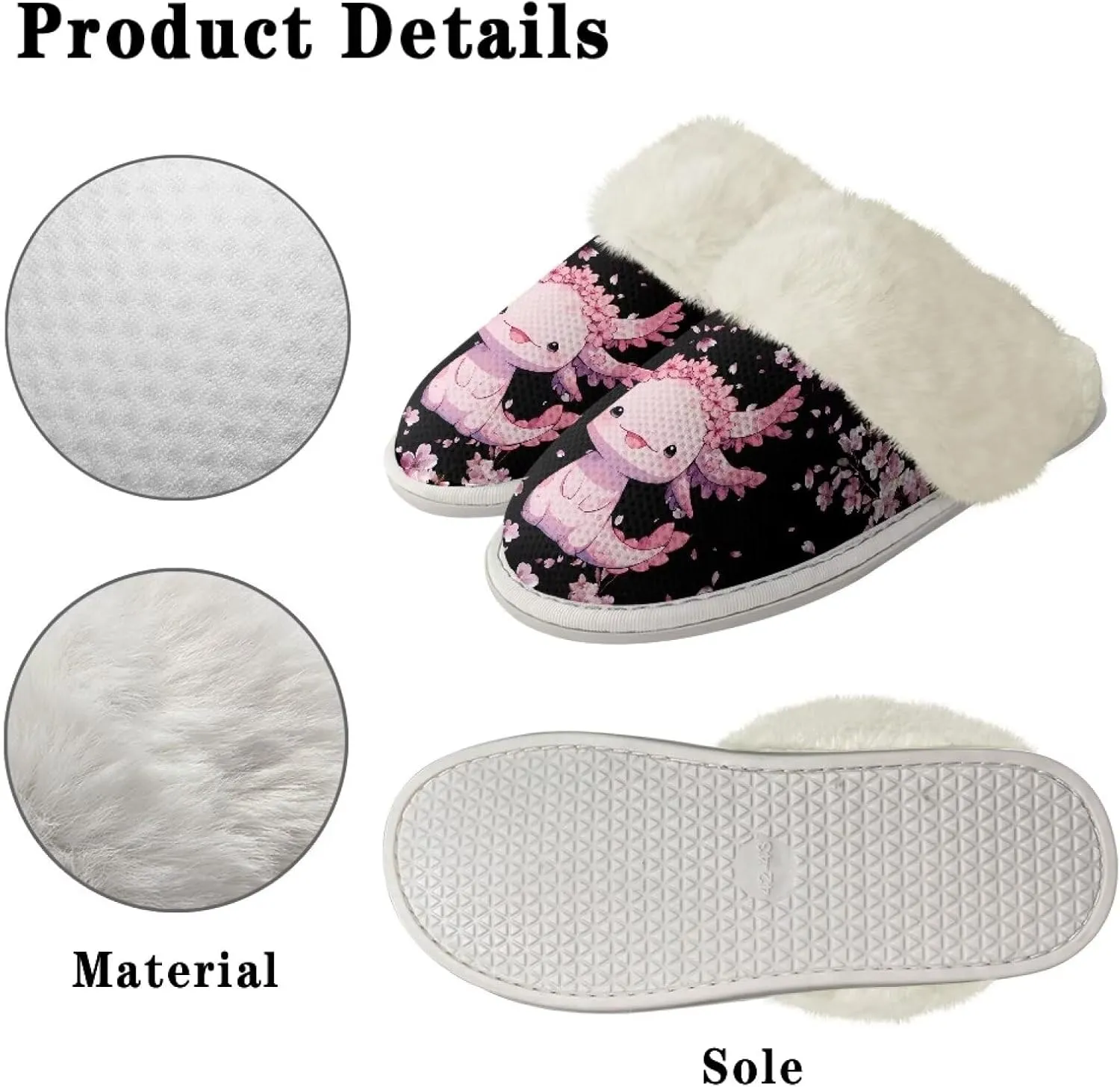 Women's Fuzzy Memory Foam Slippers Fully Fur Lined bedroom House Slippers Closed Toe Plush Warm Slip-on Indoor Shoes