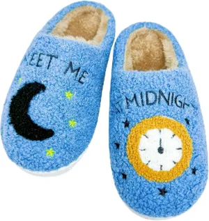 Women's Fuzzy Slipper Men's Smile Face Slippers Girls Indoor Bedroom Slipper Boys Fluffy Winter House Shoes Non-slip Home Shoes