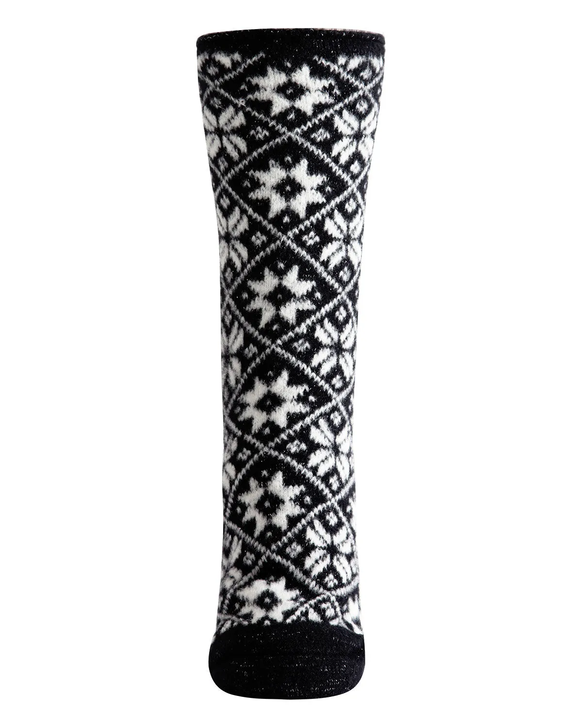 Women's Holiday Snowflake Plush-Lined Slipper Socks