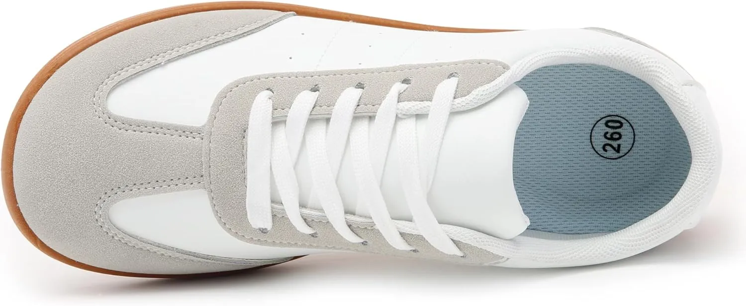 Women's Men's Classic Leather Sneakers Comfy Breathable Casual Walking Shoes Fashion Soft Lace-up Sneaker