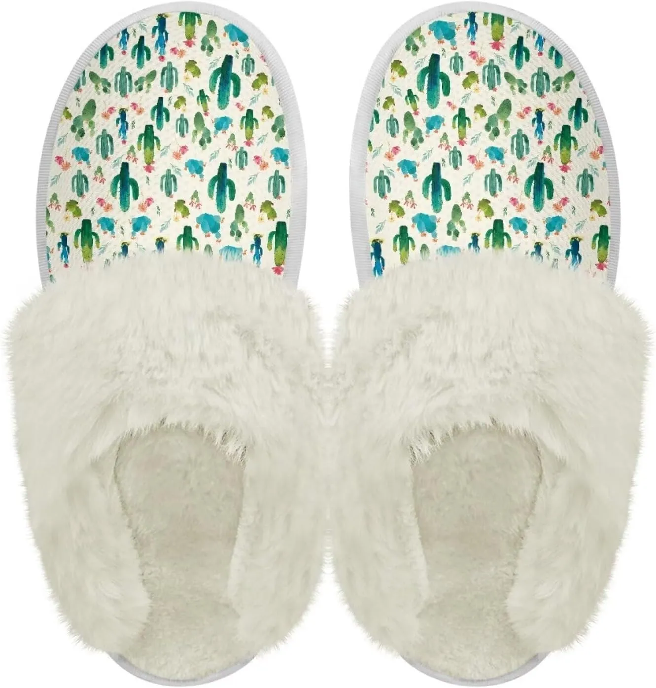 Women's Men's Slip On Slippers, Flannel Lined House Shoes with Memory Foam Closed Toe Plush Slippers for Indoor Outdoor