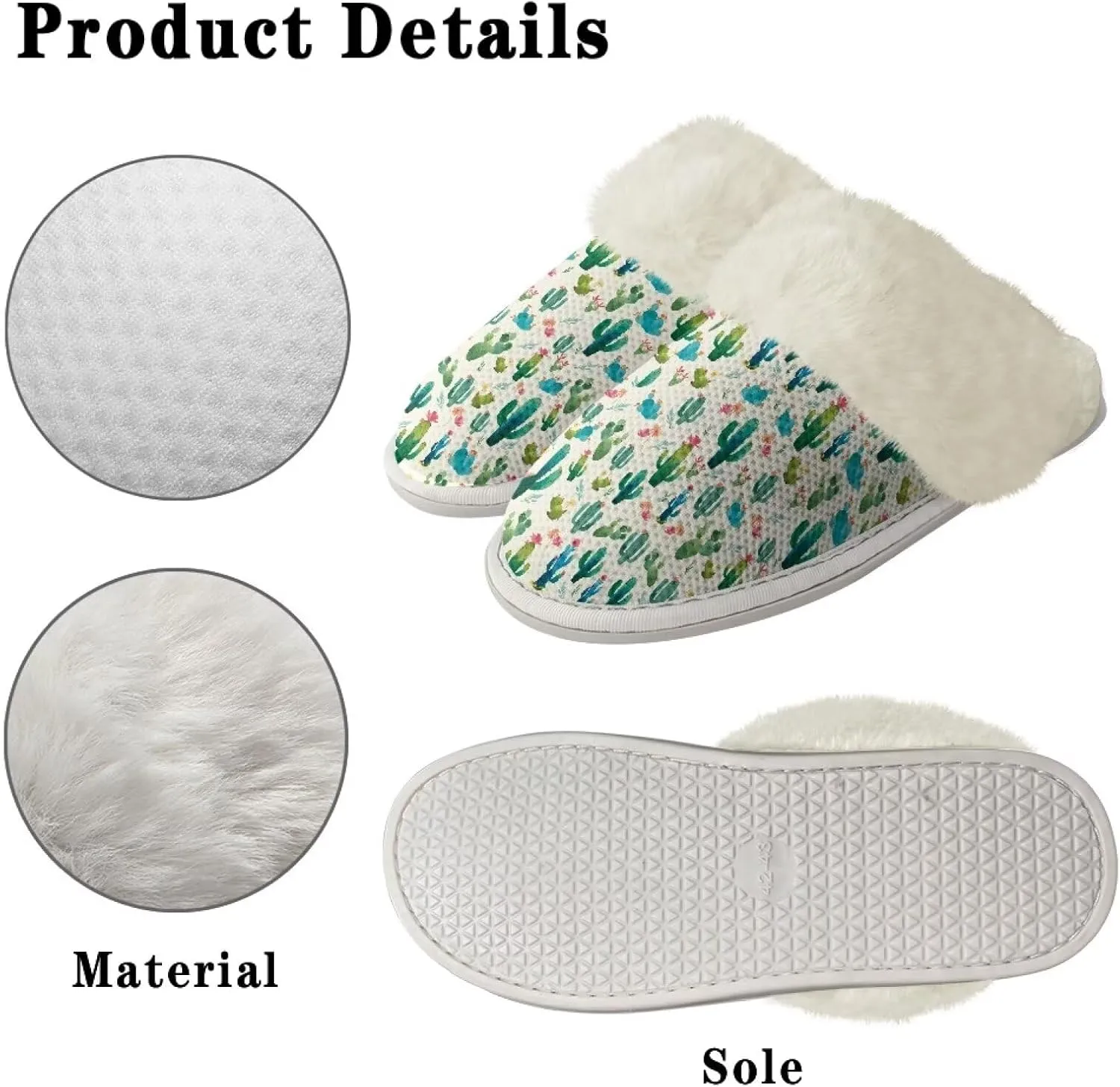 Women's Men's Slip On Slippers, Flannel Lined House Shoes with Memory Foam Closed Toe Plush Slippers for Indoor Outdoor