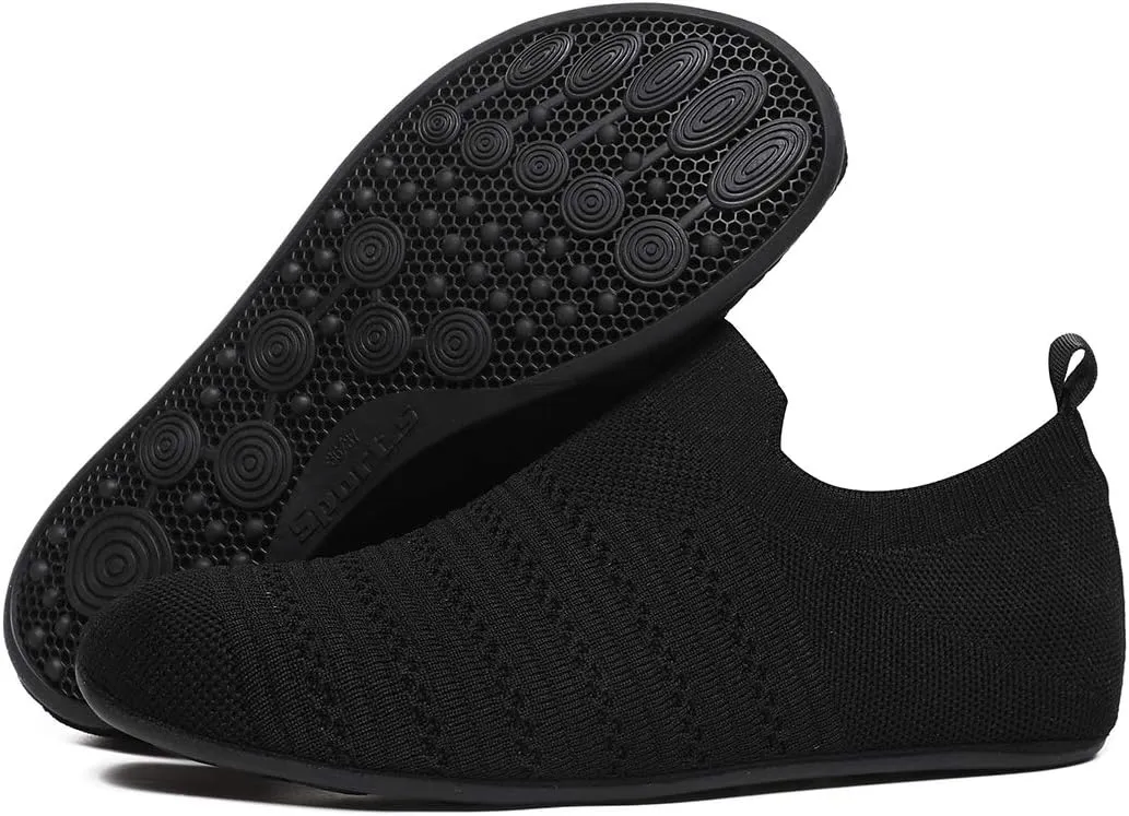 Womens Mens Slippers with Rubber Sole Ultra-Lightweight House Slipper Socks Around House Shoes Non Slip Indoor&Outdoor