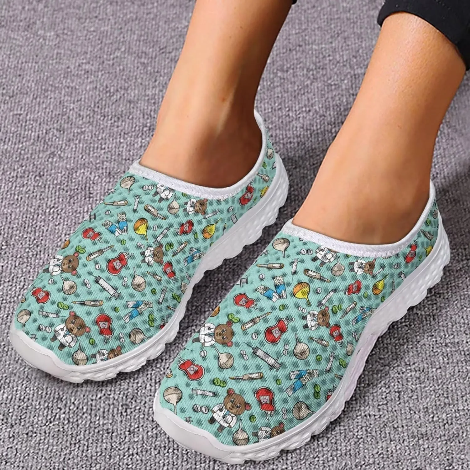 Womens Mesh Sneakers Non Slip Running Tennis Shoes Women Lightweight Soft Sole Walking Shoes