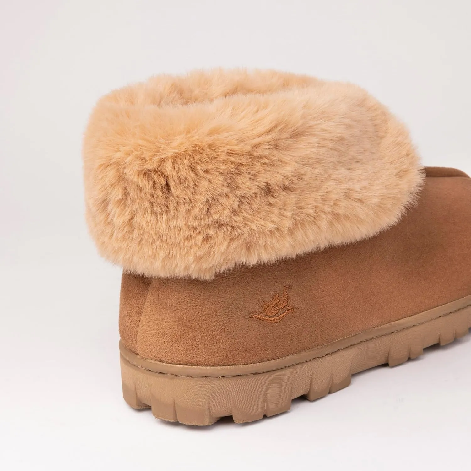 Women's Micro Suede Faux Fur Fleece Lined Cozy 80-D High-Density Memory Foam Winter Slipper Bootie Breathable House Shoes Non Skid Indoor Outdoor Sole