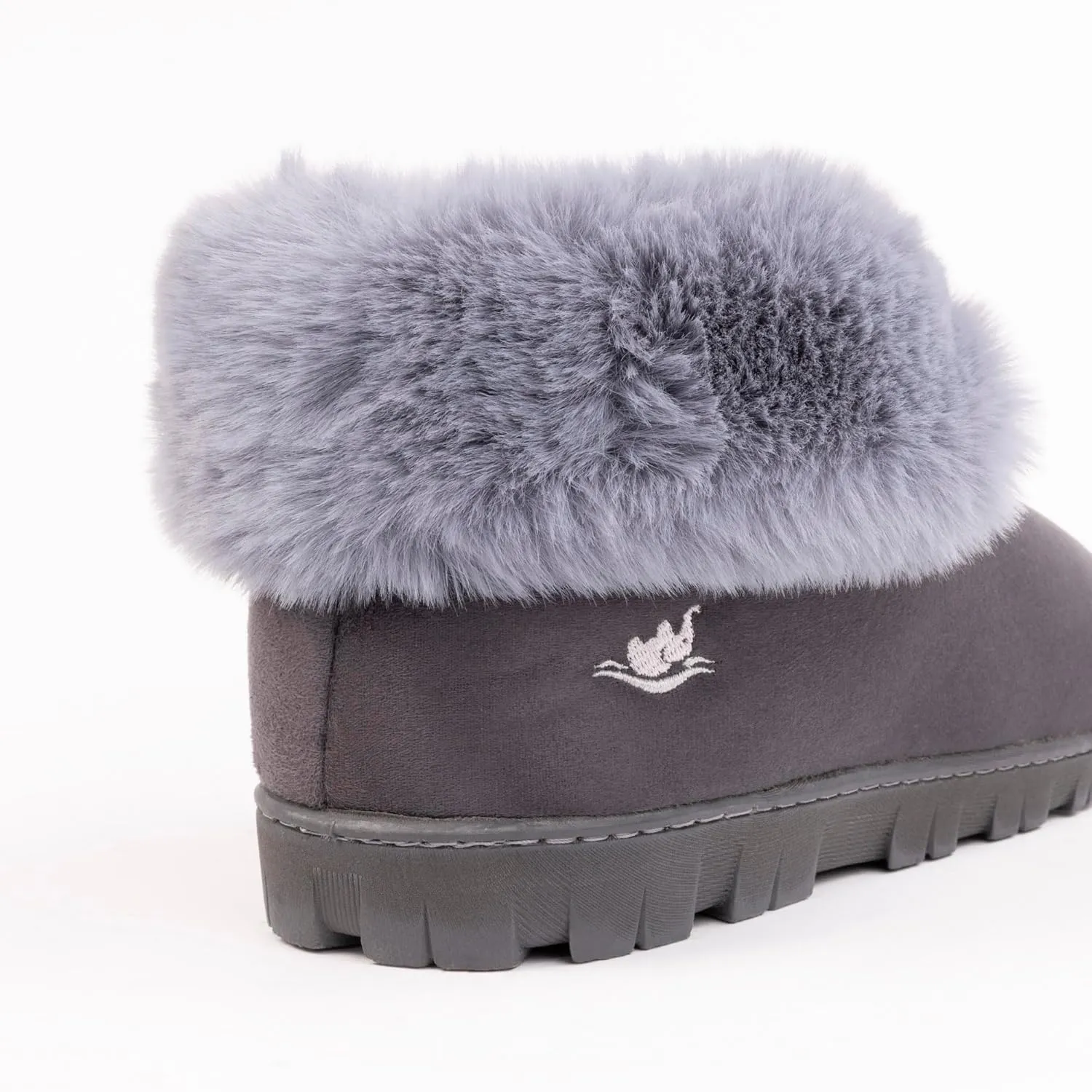 Women's Micro Suede Faux Fur Fleece Lined Cozy 80-D High-Density Memory Foam Winter Slipper Bootie Breathable House Shoes Non Skid Indoor Outdoor Sole