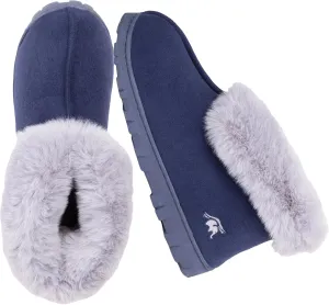 Women's Micro Suede Faux Fur Fleece Lined Cozy 80-D High-Density Memory Foam Winter Slipper Bootie Breathable House Shoes Non Skid Indoor Outdoor Sole