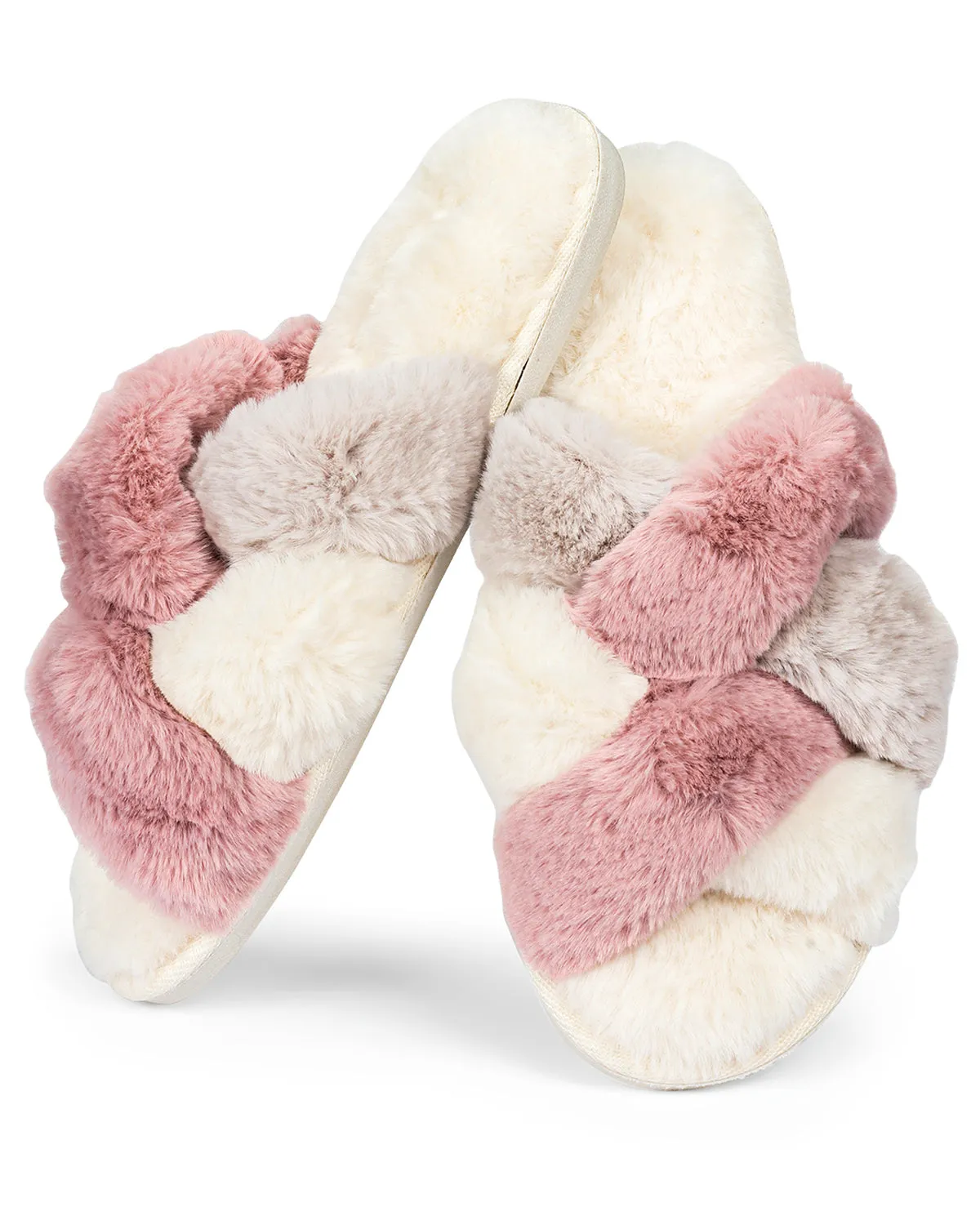 Women's Multi Weave Plush Slippers