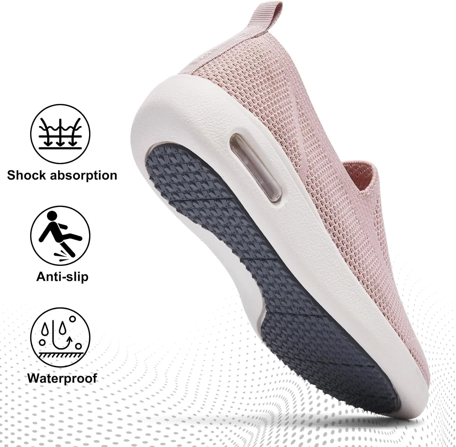 Women's one Foot Sports Shoes, Anti Slip Walking Shoes, Breathable mesh Work Casual Lightweight Exercise Shoes