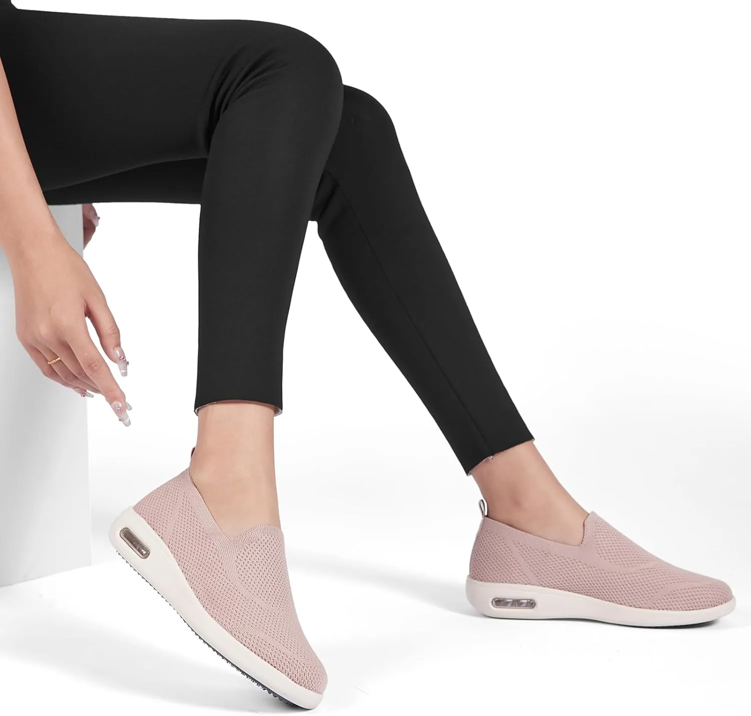 Women's one Foot Sports Shoes, Anti Slip Walking Shoes, Breathable mesh Work Casual Lightweight Exercise Shoes