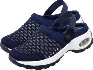 Women's Orthopedic Clogs with Air Cushion Support to Reduce Back and Knee Pressure, Mesh Shoes Slip-On Slippers for Women