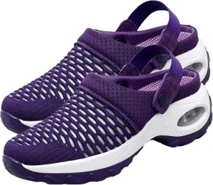 Women's Orthopedic Clogs with Air Cushion Support to Reduce Back and Knee Pressure, Mesh Shoes Slip-On Slippers for Women