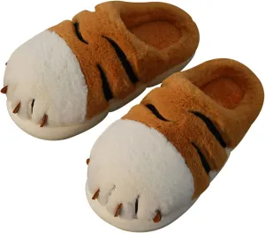 Women's Pig & Cow Animal Slippers - Soft Plush Cotton Winter Warm House Shoes