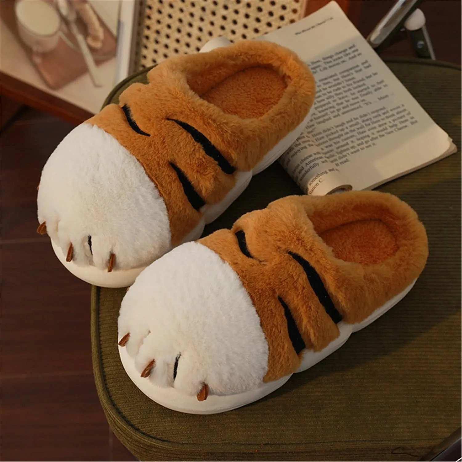 Women's Pig & Cow Animal Slippers - Soft Plush Cotton Winter Warm House Shoes