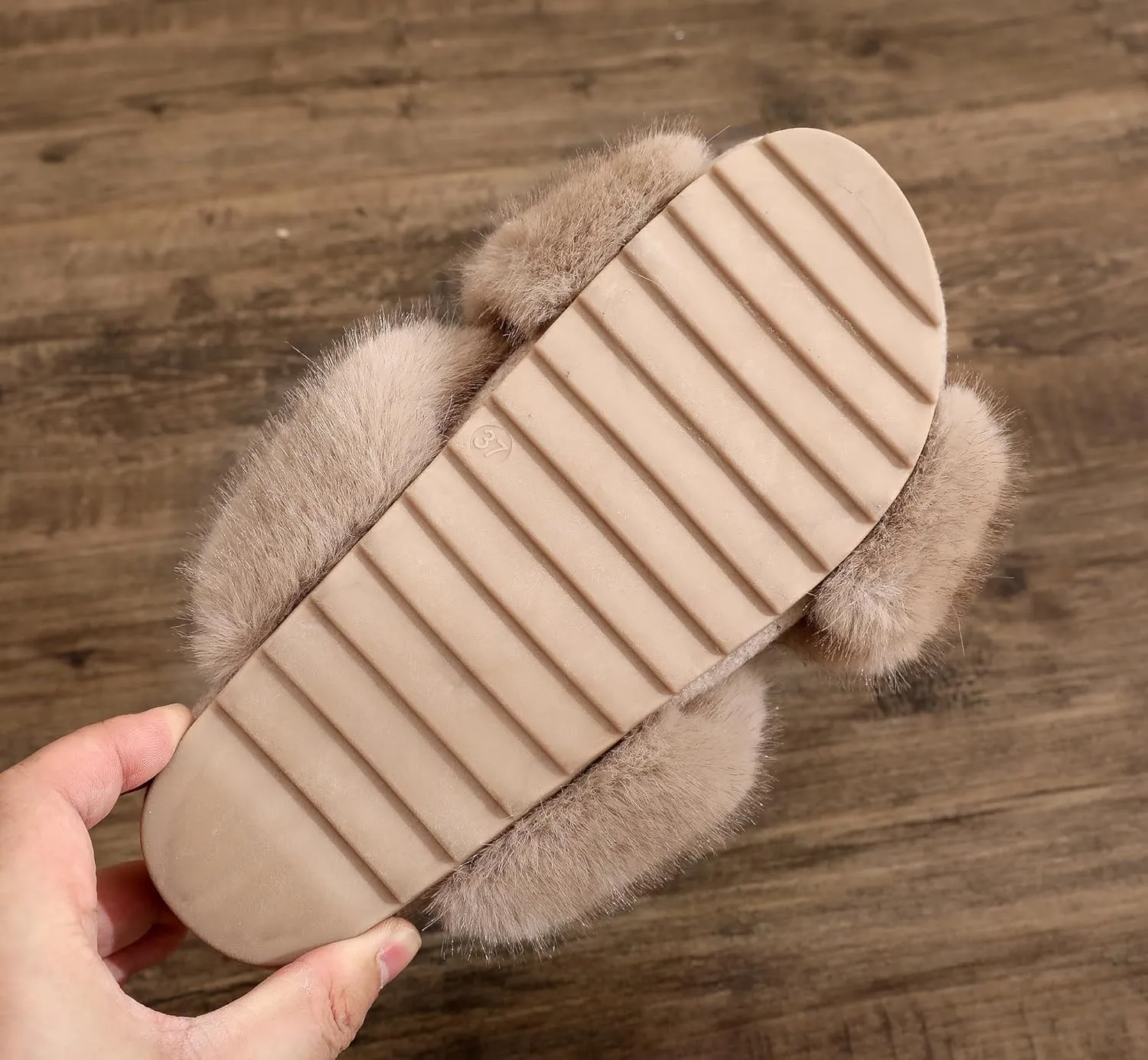 Women's Premium Rich Plush Warm Scuff Comfy EVA Footbed Breathable Cross Band Indoor Lady Platform Soles Slippers