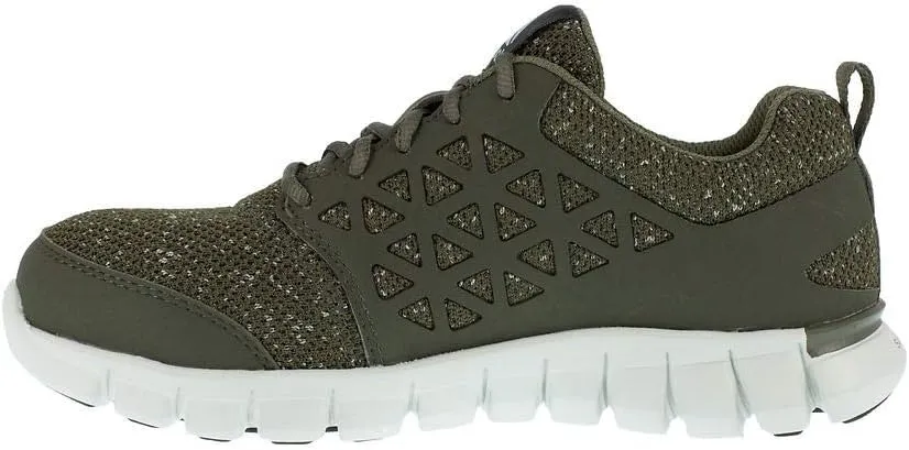 Women's Rb051 Sublite Cushion Safety Toe Athletic Work Shoe Olive Green