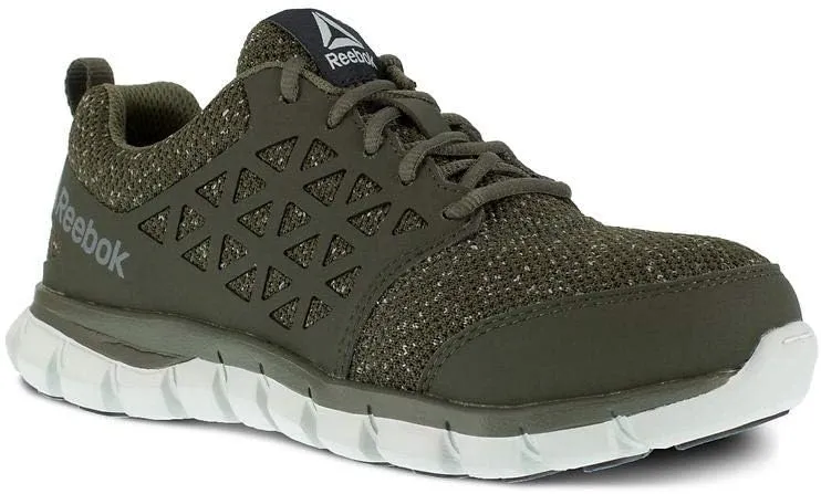 Women's Rb051 Sublite Cushion Safety Toe Athletic Work Shoe Olive Green