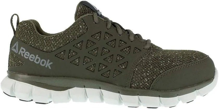 Women's Rb051 Sublite Cushion Safety Toe Athletic Work Shoe Olive Green