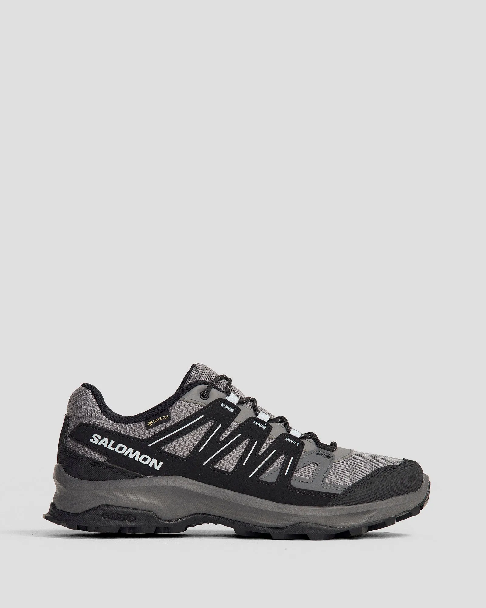 Women's Salomon Grivola Waterproof Hiking Shoe - Quiet Shade/Black/Heather