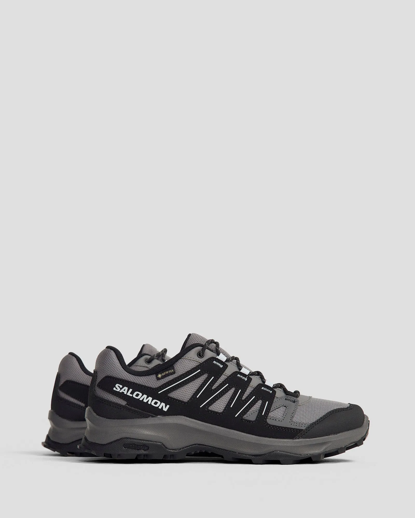 Women's Salomon Grivola Waterproof Hiking Shoe - Quiet Shade/Black/Heather