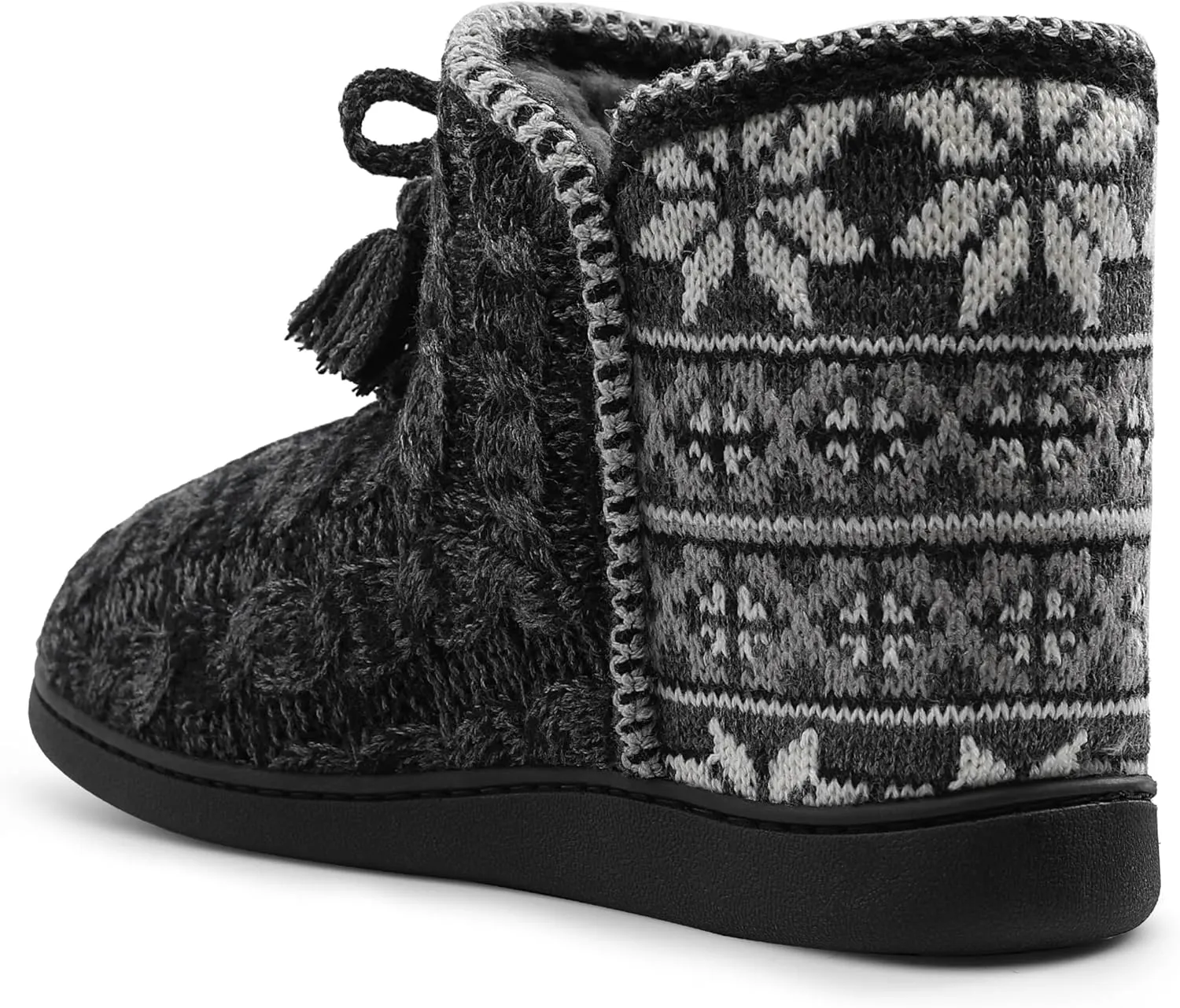 Womens Slippers Winter Warm House Shoes Knitted Fleece Faux Fur Lining Bootie slipper