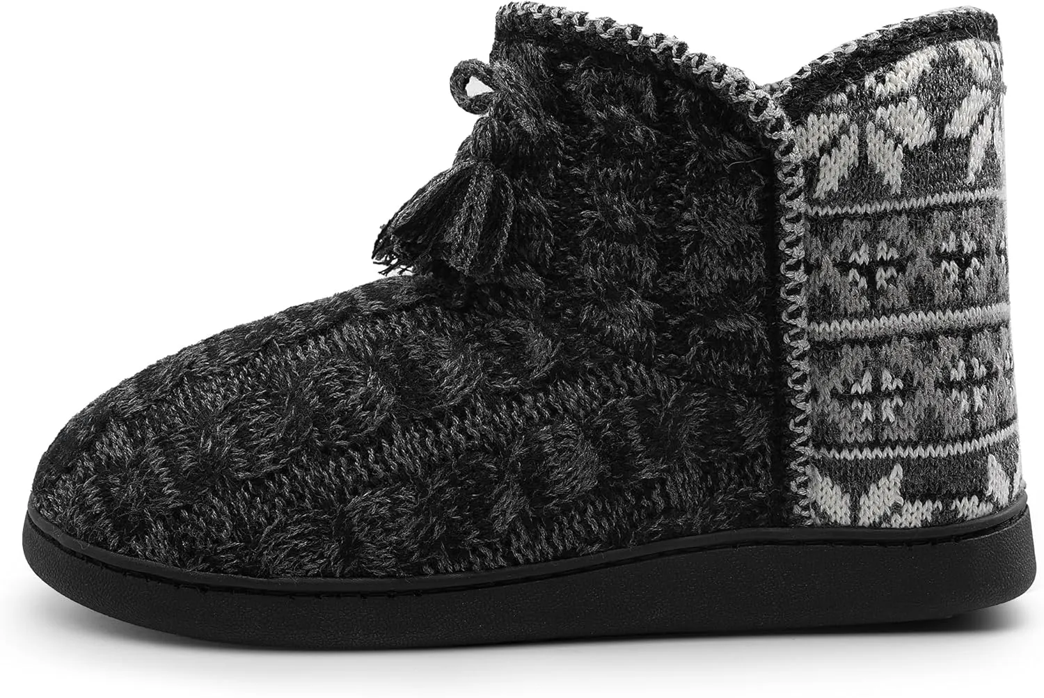 Womens Slippers Winter Warm House Shoes Knitted Fleece Faux Fur Lining Bootie slipper