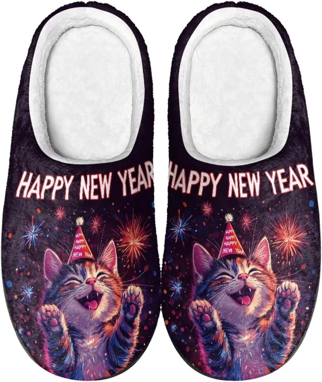 Womens Soft Plush Slippers Winter Fluffy Fuzzy Shoes Keep Warm Non Slip Household Shoes Indoor Cotton Slippers US 4-12