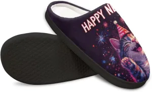 Womens Soft Plush Slippers Winter Fluffy Fuzzy Shoes Keep Warm Non Slip Household Shoes Indoor Cotton Slippers US 4-12
