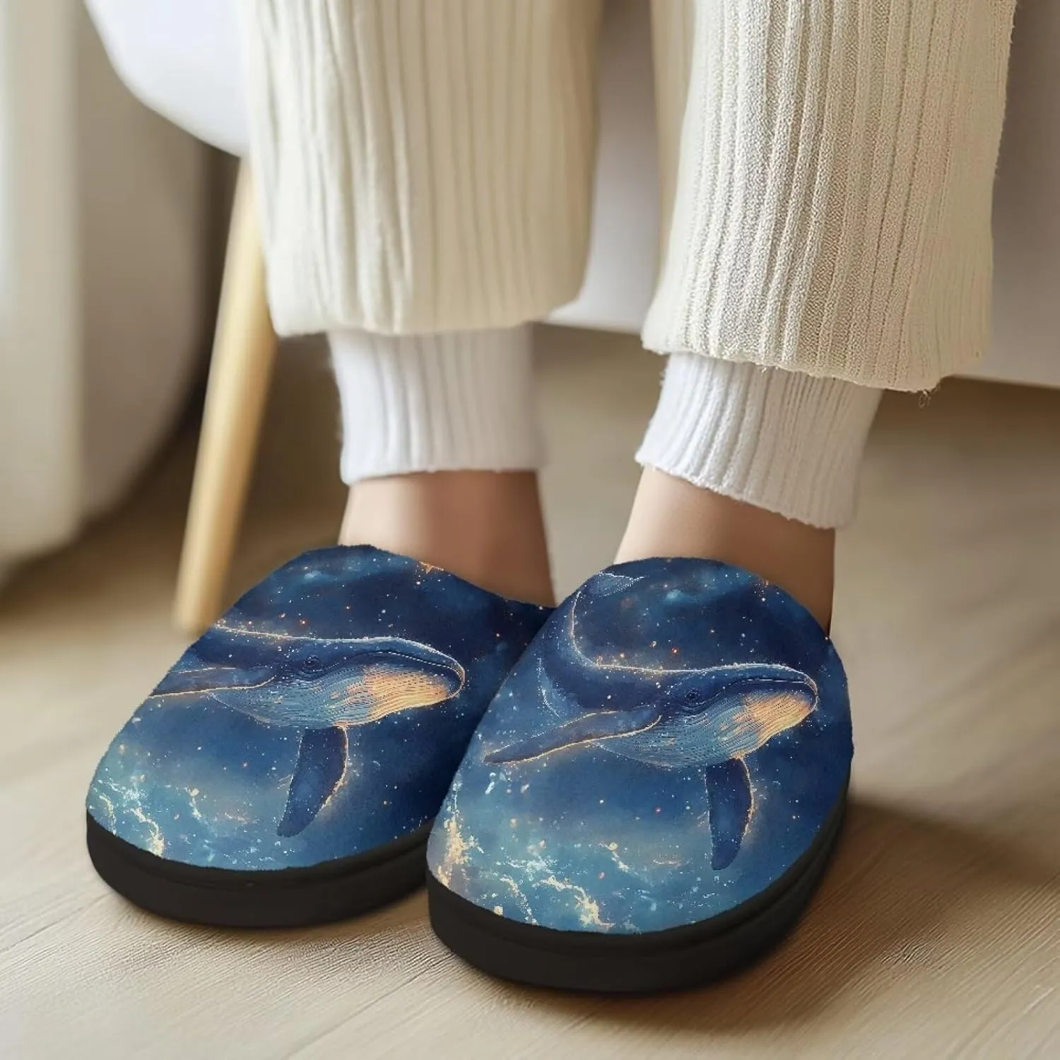 Womens Soft Plush Slippers Winter Fluffy Fuzzy Shoes Keep Warm Non Slip Household Shoes Indoor Cotton Slippers US 4-12