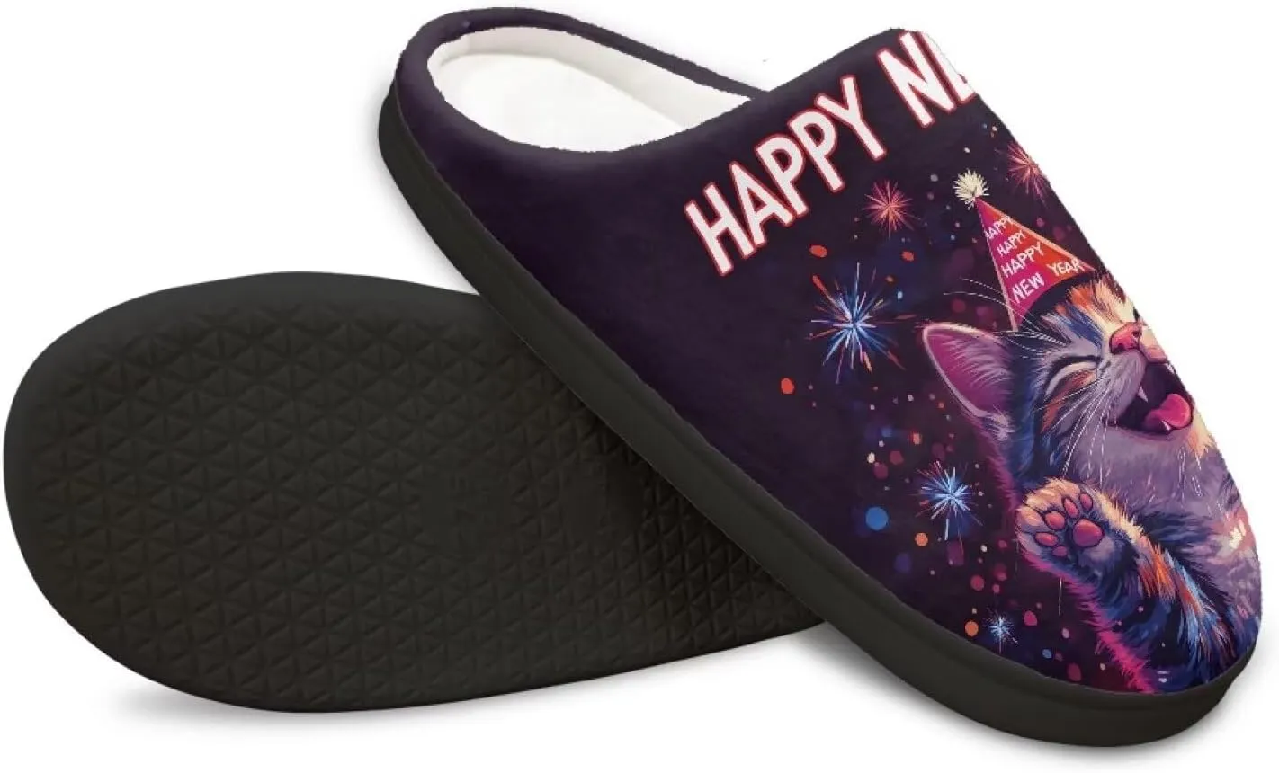 Womens Soft Plush Slippers Winter Fluffy Fuzzy Shoes Keep Warm Non Slip Household Shoes Indoor Cotton Slippers US 4-12