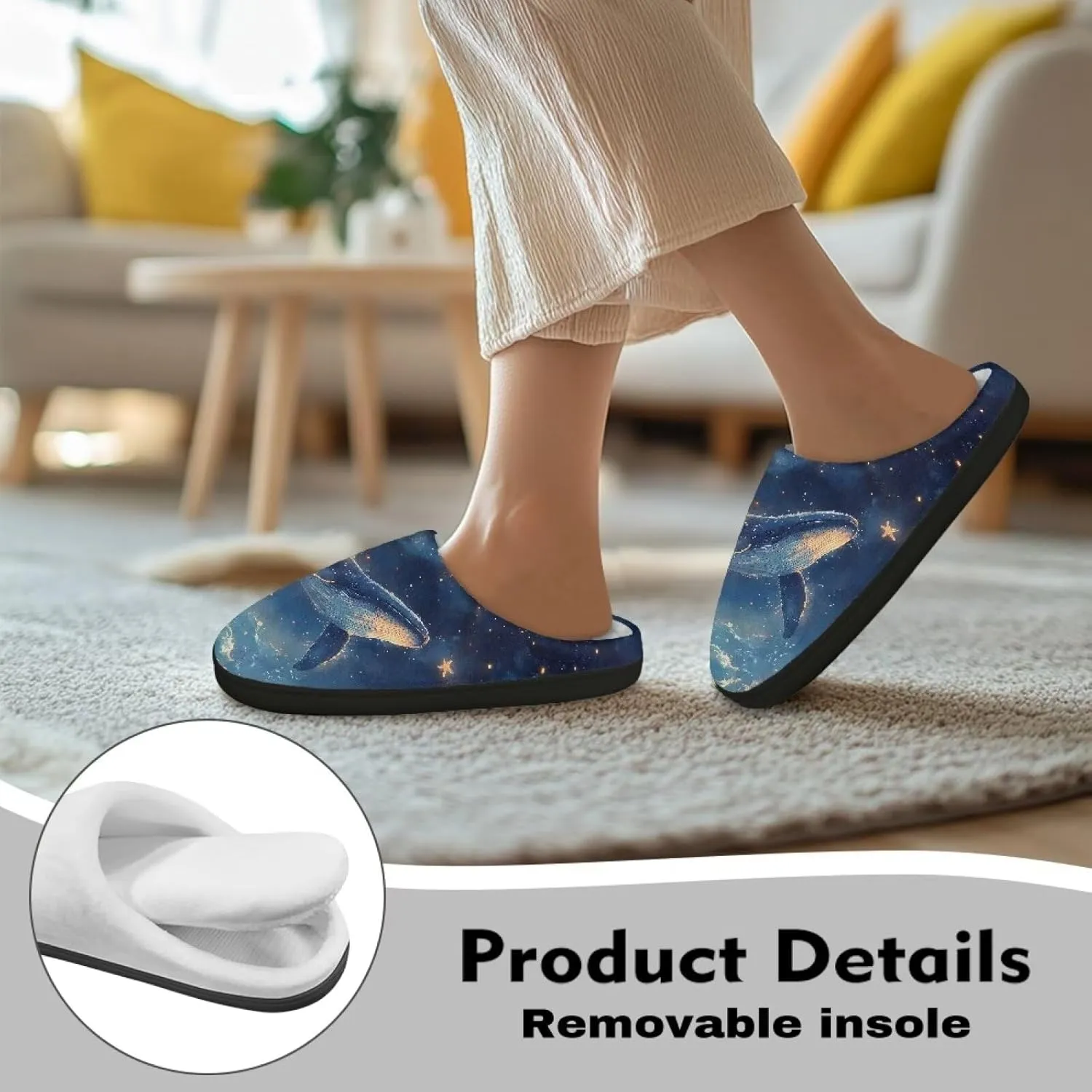 Womens Soft Plush Slippers Winter Fluffy Fuzzy Shoes Keep Warm Non Slip Household Shoes Indoor Cotton Slippers US 4-12