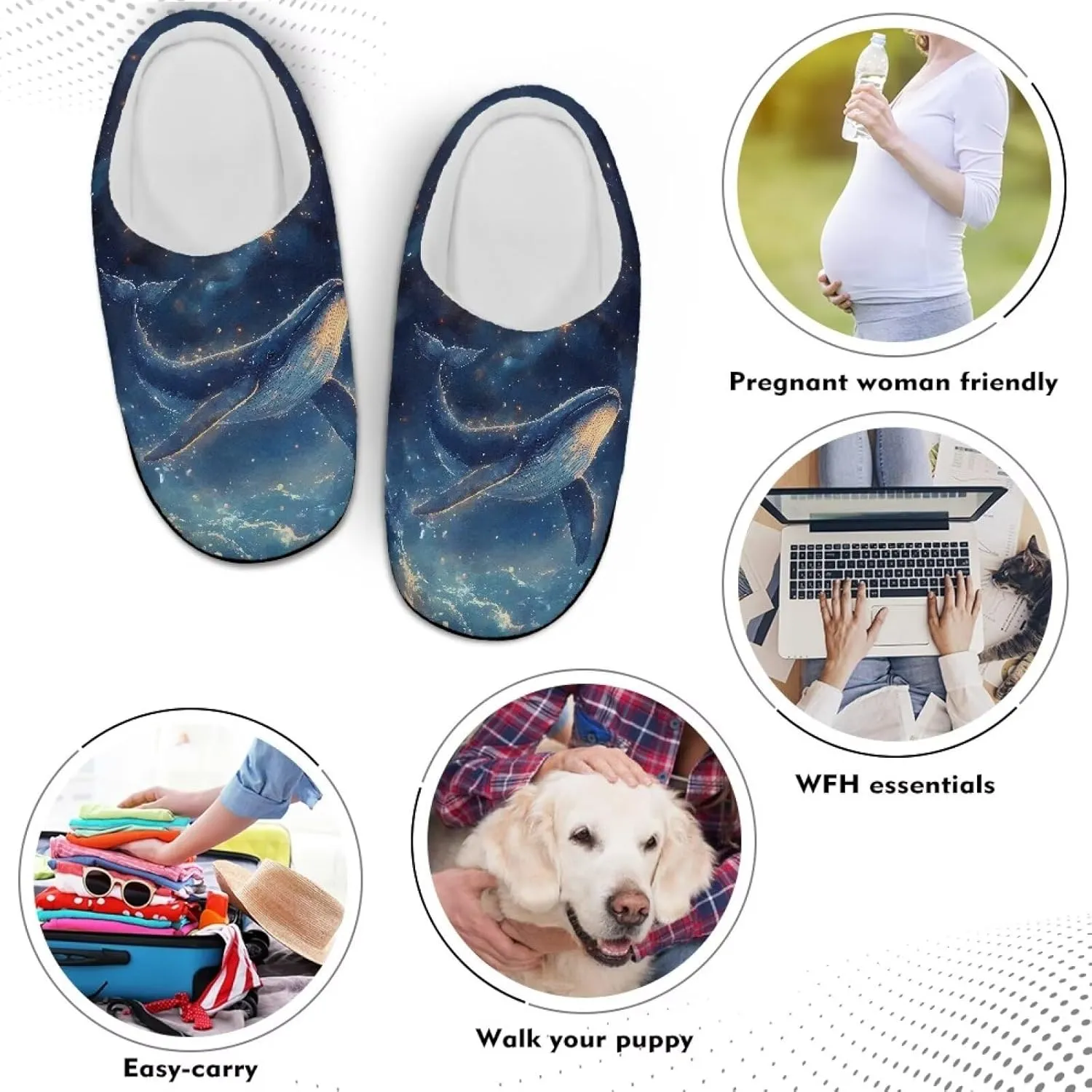 Womens Soft Plush Slippers Winter Fluffy Fuzzy Shoes Keep Warm Non Slip Household Shoes Indoor Cotton Slippers US 4-12