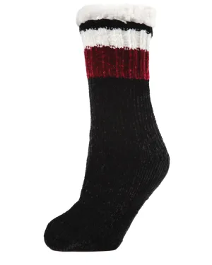 Women's Varsity Chenille Plush-Lined Slipper Socks