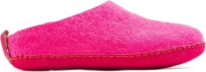 Woolly's Indoor Open Heel Slippers With Leather Sole (Fuchsia) - 36 | Premium New Zeland Wool | Handcrafted with Italian Design | Soft, Breathable & Ordor Free