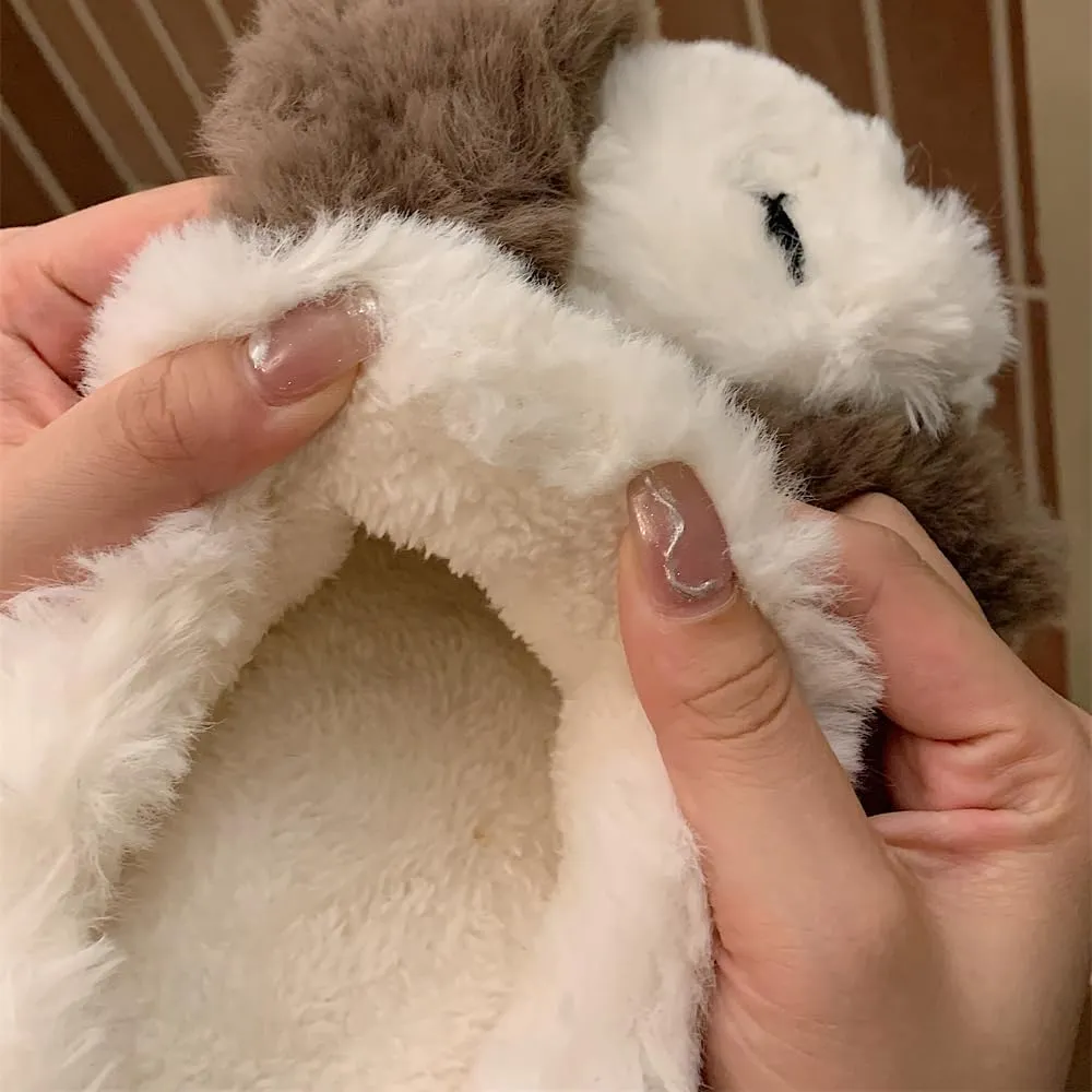 XIXITIAO Fuzzy Slippers,Cute Slippers for Women Men,Kawaii Cartoon Animal Slippers Plush House Shoes,Womens Slides for Indoor pantuflas para de mujer