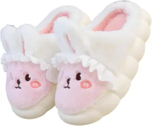 YILANLAN Bunny Slippers for Women Cute Cozy Animal Rabbit Slippers Fuzzy Warm Winter Cotton slipper Indoor House Slippers