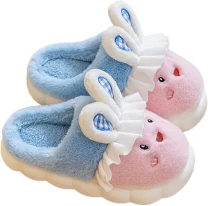 YILANLAN Bunny Slippers for Women Cute Cozy Animal Rabbit Slippers Fuzzy Warm Winter Cotton slipper Indoor House Slippers