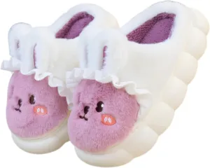 YILANLAN Bunny Slippers for Women Cute Cozy Animal Rabbit Slippers Fuzzy Warm Winter Cotton slipper Indoor House Slippers