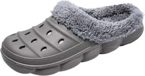 YUKTOPA Unisex Garden Clogs House Slippers Fur Lined Winter Breathable Walking Garden Shoes Warm Non-Slip Mule Footwear