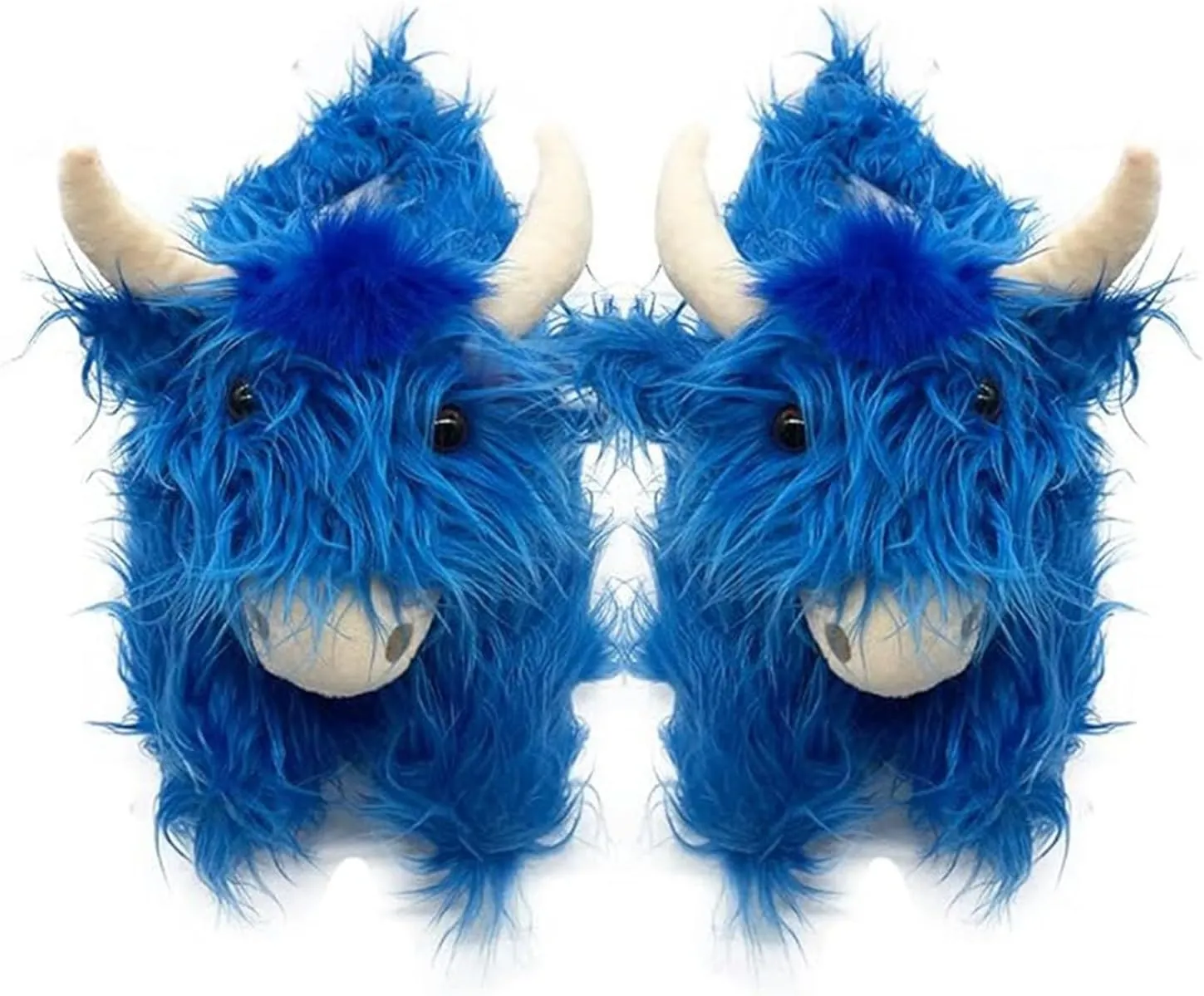 Zureto Highland Cow Plush Scottish Cow Slippers, Soft Warm Animal Home Indoor Shoes
