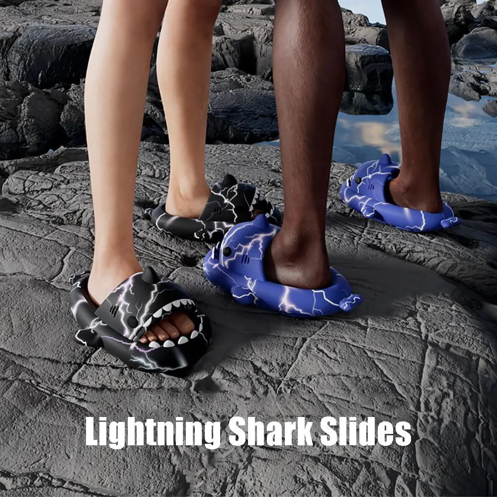 Zureto Unisex Shark Slides, Shark Slides Adult, Cloudy Shark Slides for Men and Women