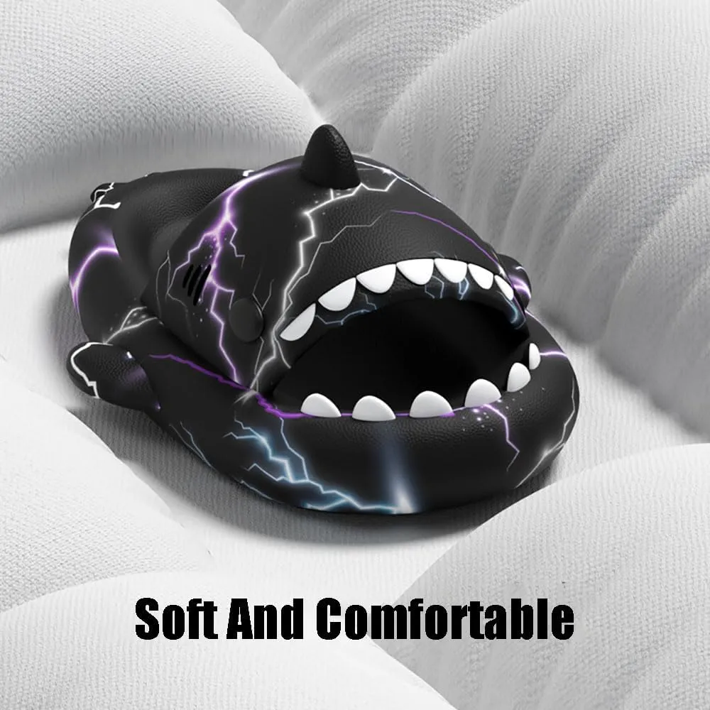Zureto Unisex Shark Slides, Shark Slides Adult, Cloudy Shark Slides for Men and Women