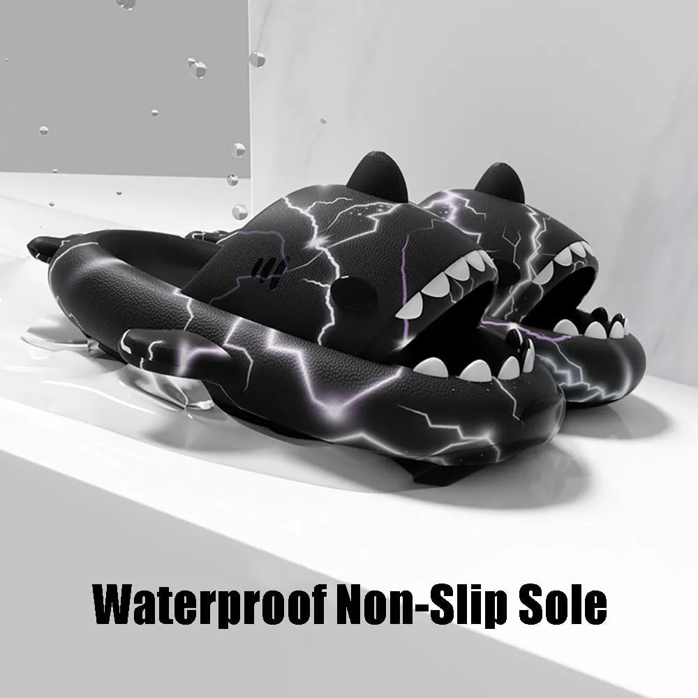 Zureto Unisex Shark Slides, Shark Slides Adult, Cloudy Shark Slides for Men and Women