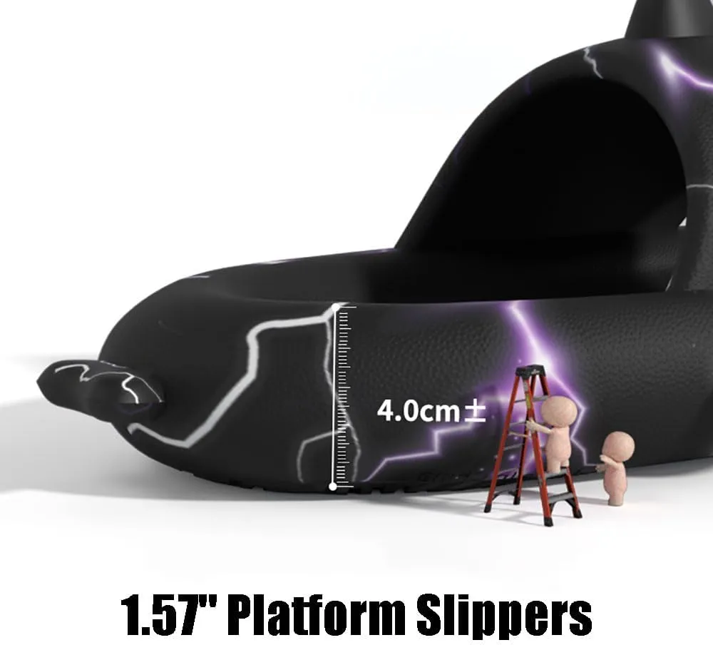 Zureto Unisex Shark Slides, Shark Slides Adult, Cloudy Shark Slides for Men and Women