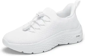 ZURIN Womens Slip On Walking Shoes with Arch Support,Lightweight Running Sneakers,Non Slip Breathable Tennis Shoes for Gym Travel Work Casual